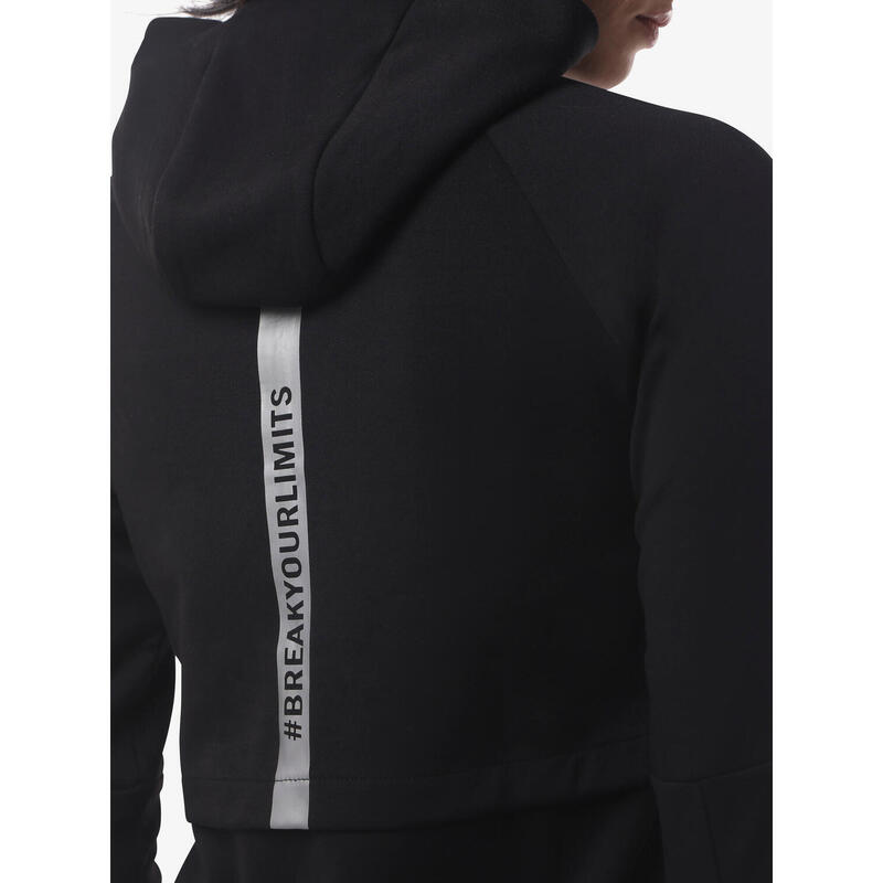 Sweat Femme All In Motion - Sherpa Col Snap - Noir - Taille XS