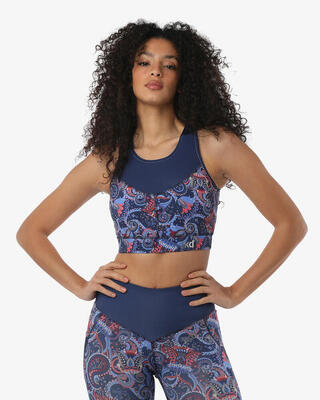 Dames blauwe synthetische fitness tanktop