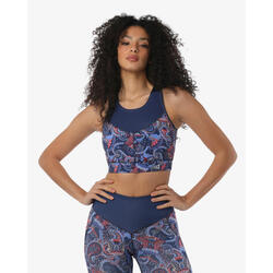 débardeur de fitness synthétique bleu pour femme