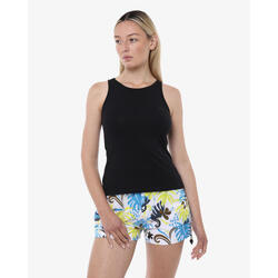 débardeur de fitness en coton noir pour femme