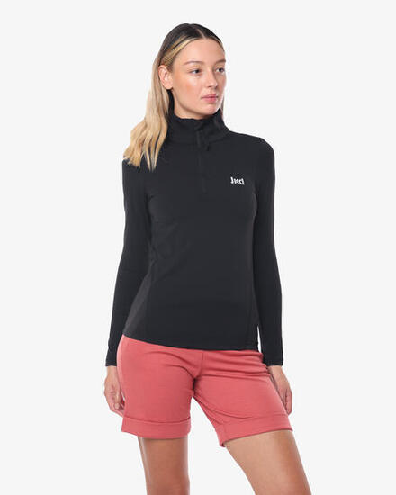 T-shirt de fitness synthétique noir pour femme