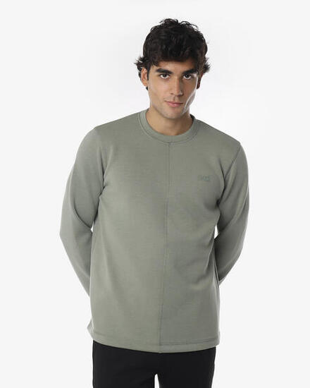 Schwarzes Fitness-Sweatshirt aus Synthetik für Herren