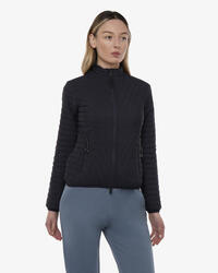 Veste femme bleu marine et glace en matière synthétique pour le fitness