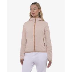 Veste de fitness synthétique sable et caramel pour femme
