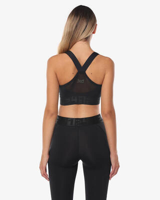 Zwarte synthetische fitness tanktop voor dames