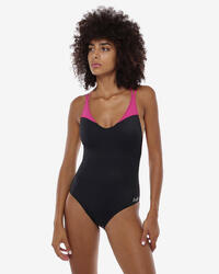 Maillot de bain synthétique vert militaire pour femme