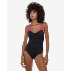 Maillot de bain synthétique vert militaire pour femme