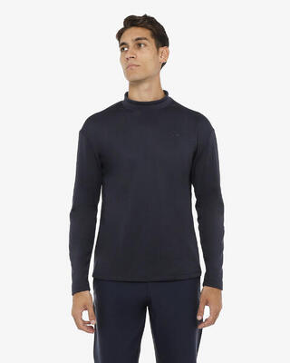 Marineblaues Herren-Sweatshirt aus synthetischem Material für Fitness