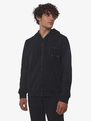 Sweat-shirt de fitness en coton noir pour homme