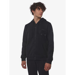 Sweat-shirt de fitness en coton noir pour homme