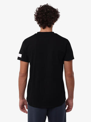 Zwart katoenen fitness-t-shirt voor heren