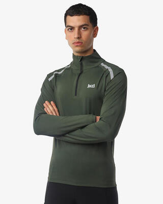 Zwart synthetisch fitness-t-shirt voor heren