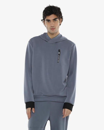 Sweat-shirt de fitness synthétique noir pour homme