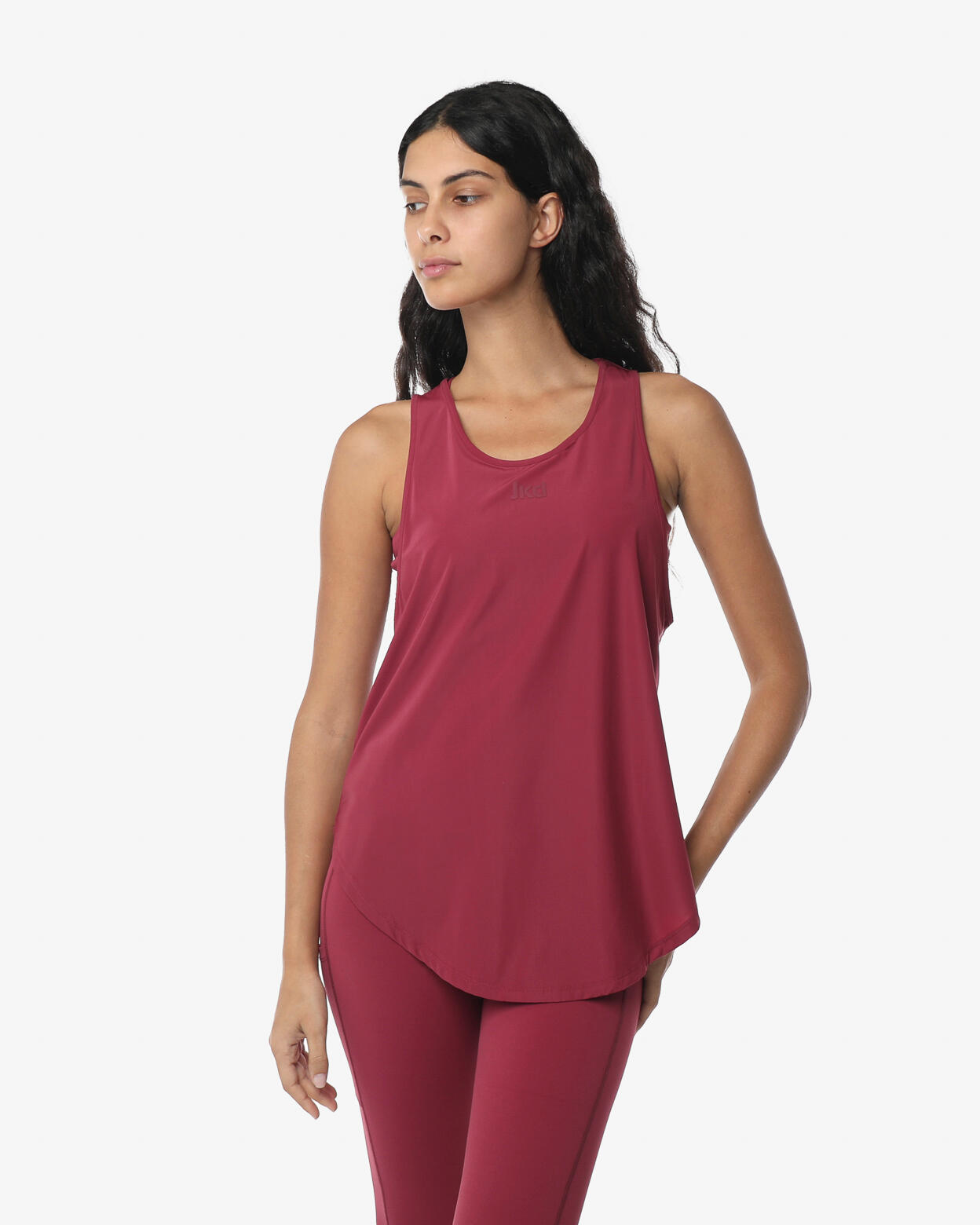 JAKED Burgunderrotes Fitness-Tanktop aus Synthetik für Damen