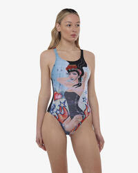 Maillot de bain synthétique noir pour femme