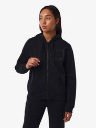 sweat-shirt de fitness en coton noir pour femme