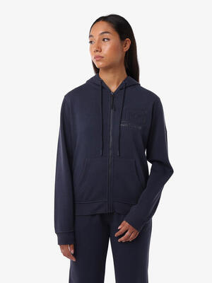 schwarzes Fitness-Sweatshirt aus Baumwolle für Damen