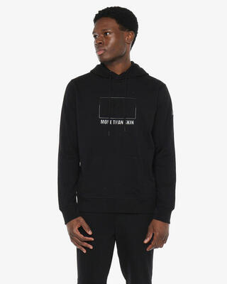 Schwarzes Fitness-Sweatshirt aus Baumwolle für Herren