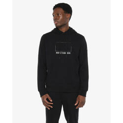 Sweat-shirt de fitness en coton noir pour homme