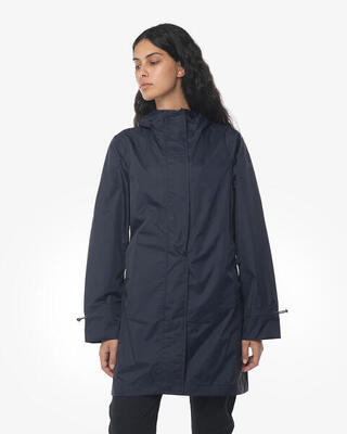 Marineblaue Synthetik-Fitnessjacke für Damen