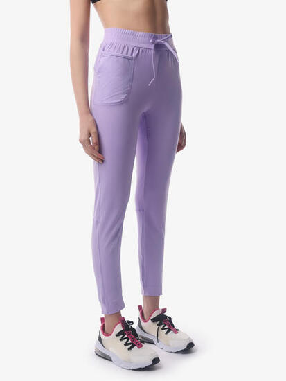 weiße synthetische Fitnesshose für Damen