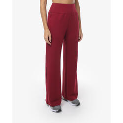 Pantalon de fitness synthétique bordeaux pour femme