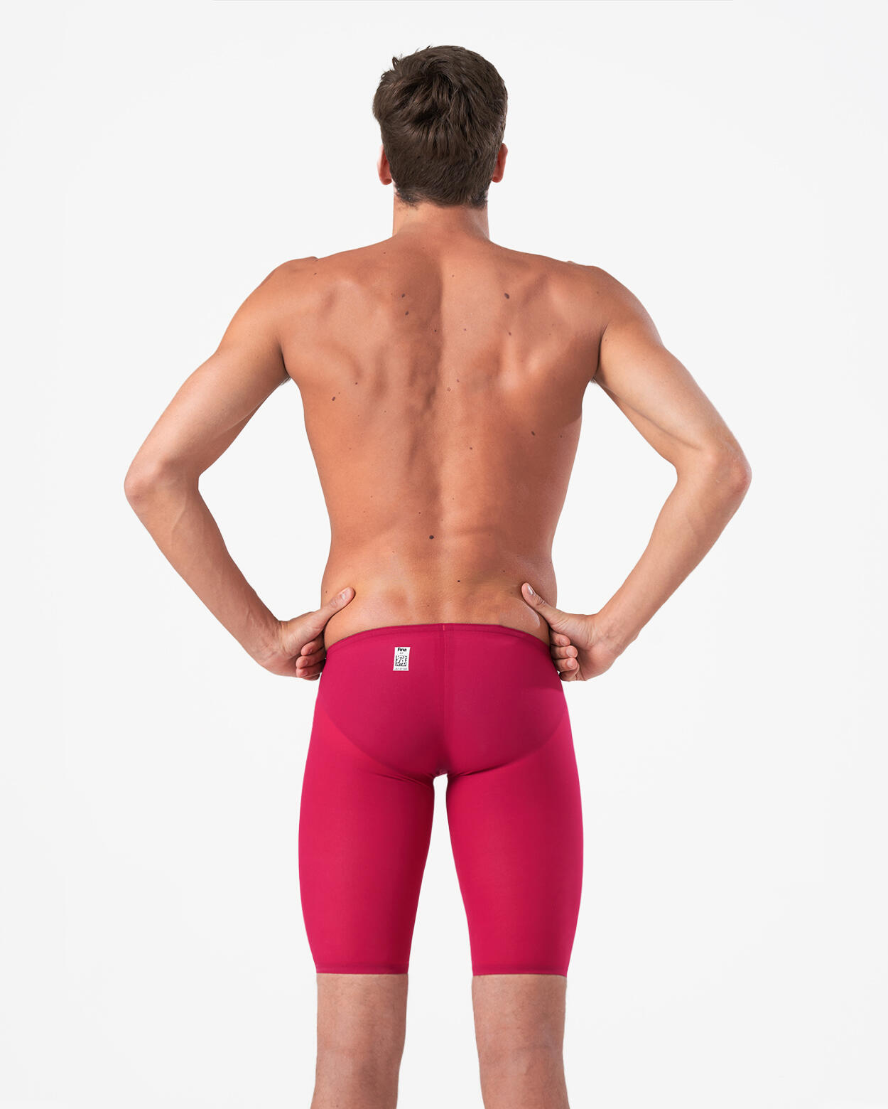 Maillot de bain synthétique homme magenta et jaune 2/5