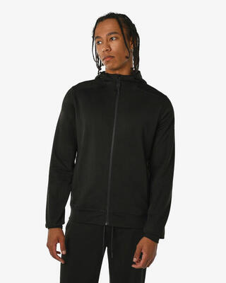 Schwarzes Fitness-Sweatshirt aus Synthetik für Herren