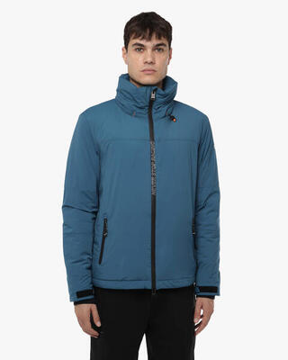 Synthetische Fitnessjacke für Herren in Blaugrün und Eis