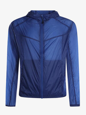 Hellblaue Synthetik-Fitnessjacke für Herren