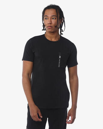 T-shirt de fitness synthétique noir pour homme
