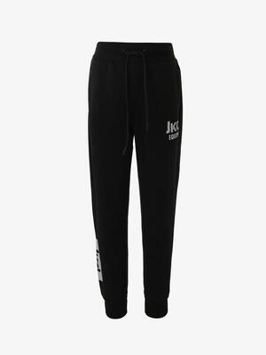 Schwarze Synthetik-Fitnesshose für Jungen