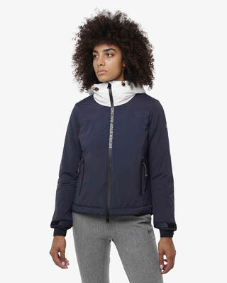 giacca navy e ghiaccio da donna in mat. sintetico da fitness