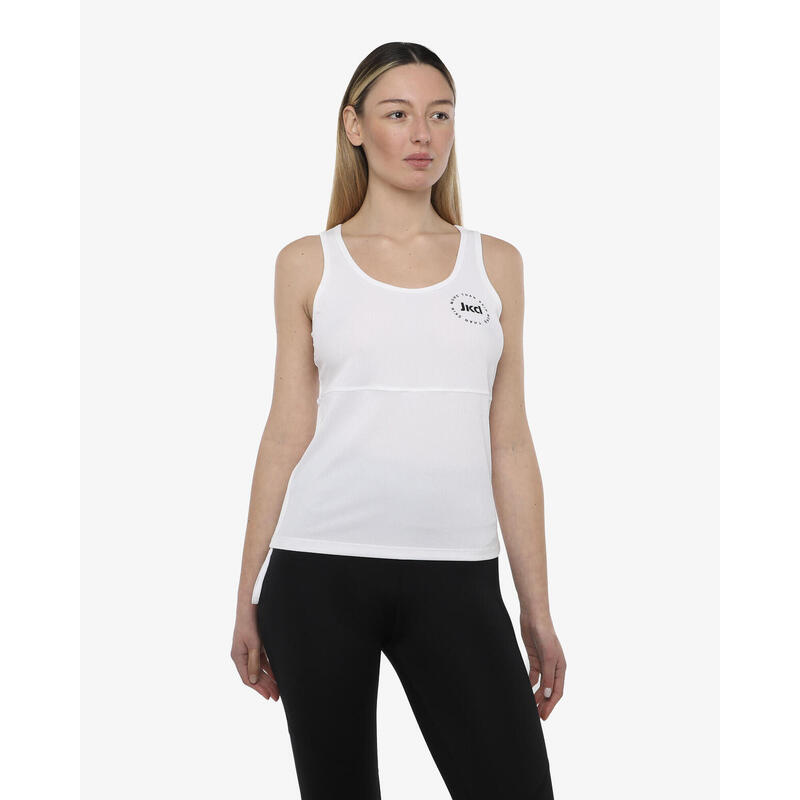 débardeur de fitness synthétique blanc pour femme