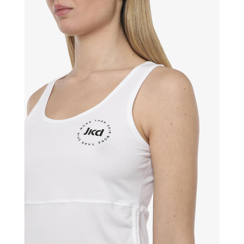 débardeur de fitness synthétique blanc pour femme