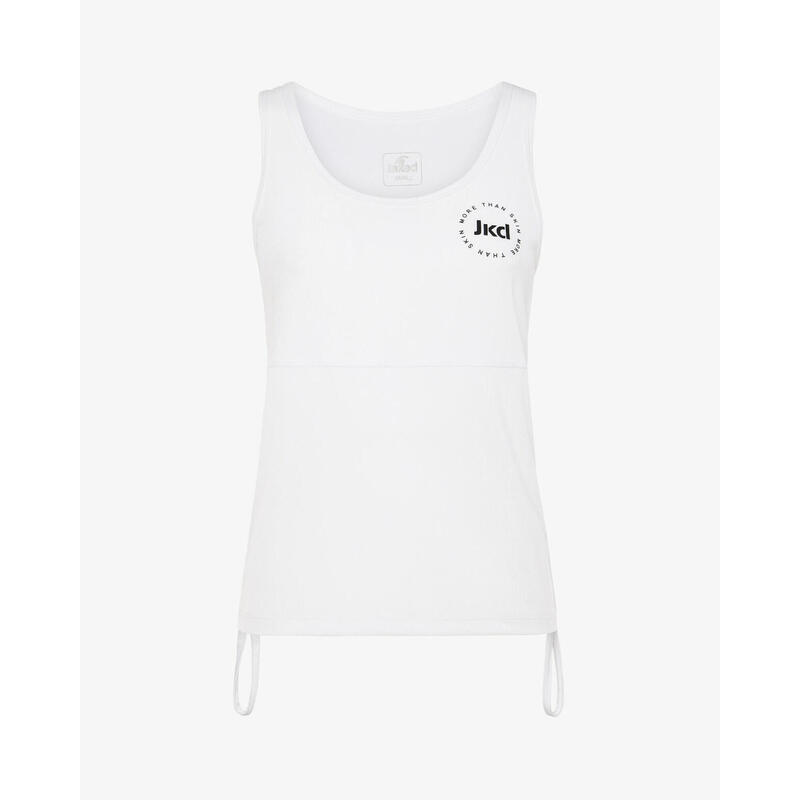 débardeur de fitness synthétique blanc pour femme