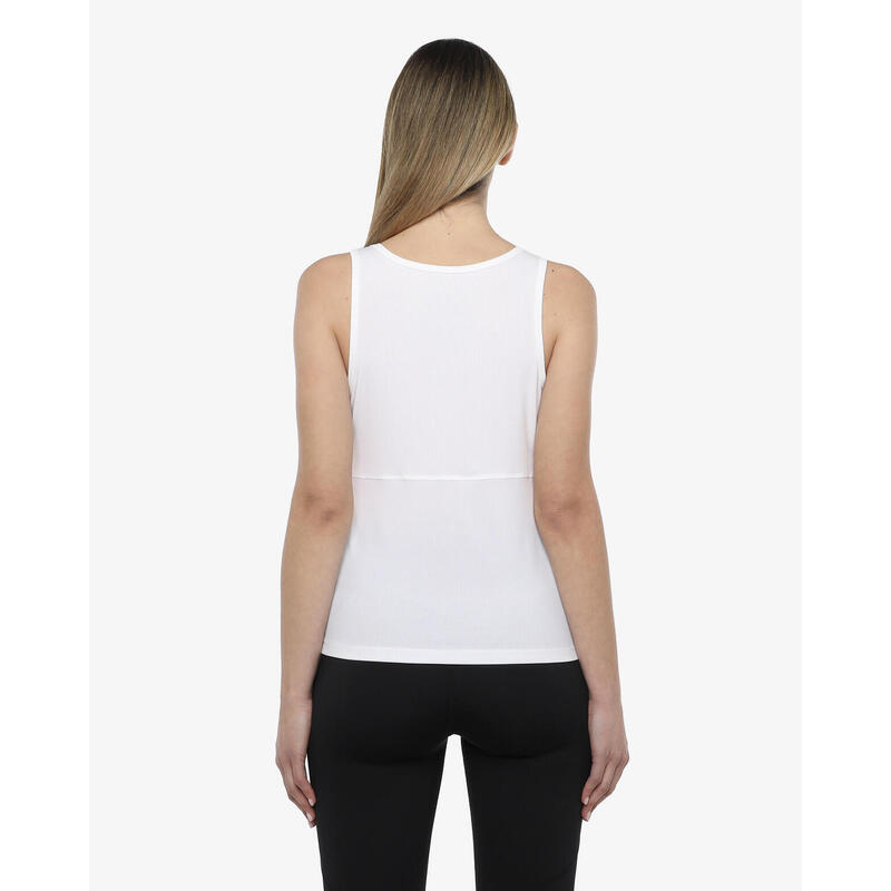débardeur de fitness synthétique blanc pour femme