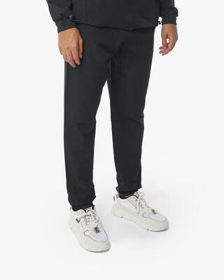 Heren melange grijze synthetische fitnessbroek