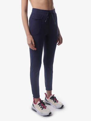 weiße synthetische Fitnesshose für Damen
