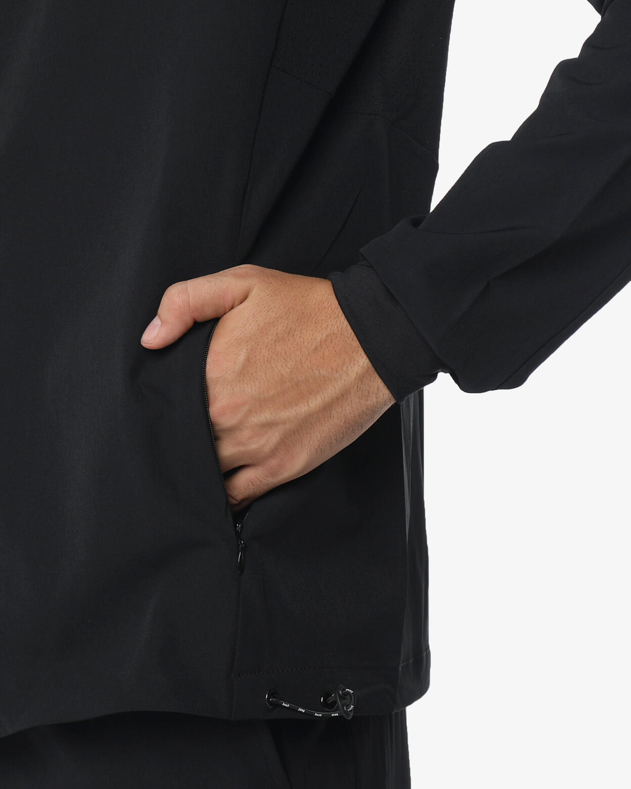 felpa  nero da uomo in mat. sintetico da fitness 3/5