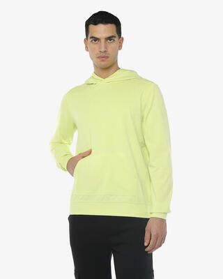 Hellgelbes Fitness-Sweatshirt aus Synthetik für Herren