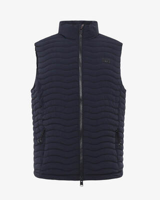 Marineblaue synthetische Fitnessjacke für Herren
