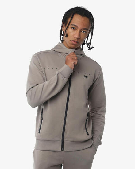 Marineblaues Herren-Sweatshirt aus synthetischem Material für Fitness