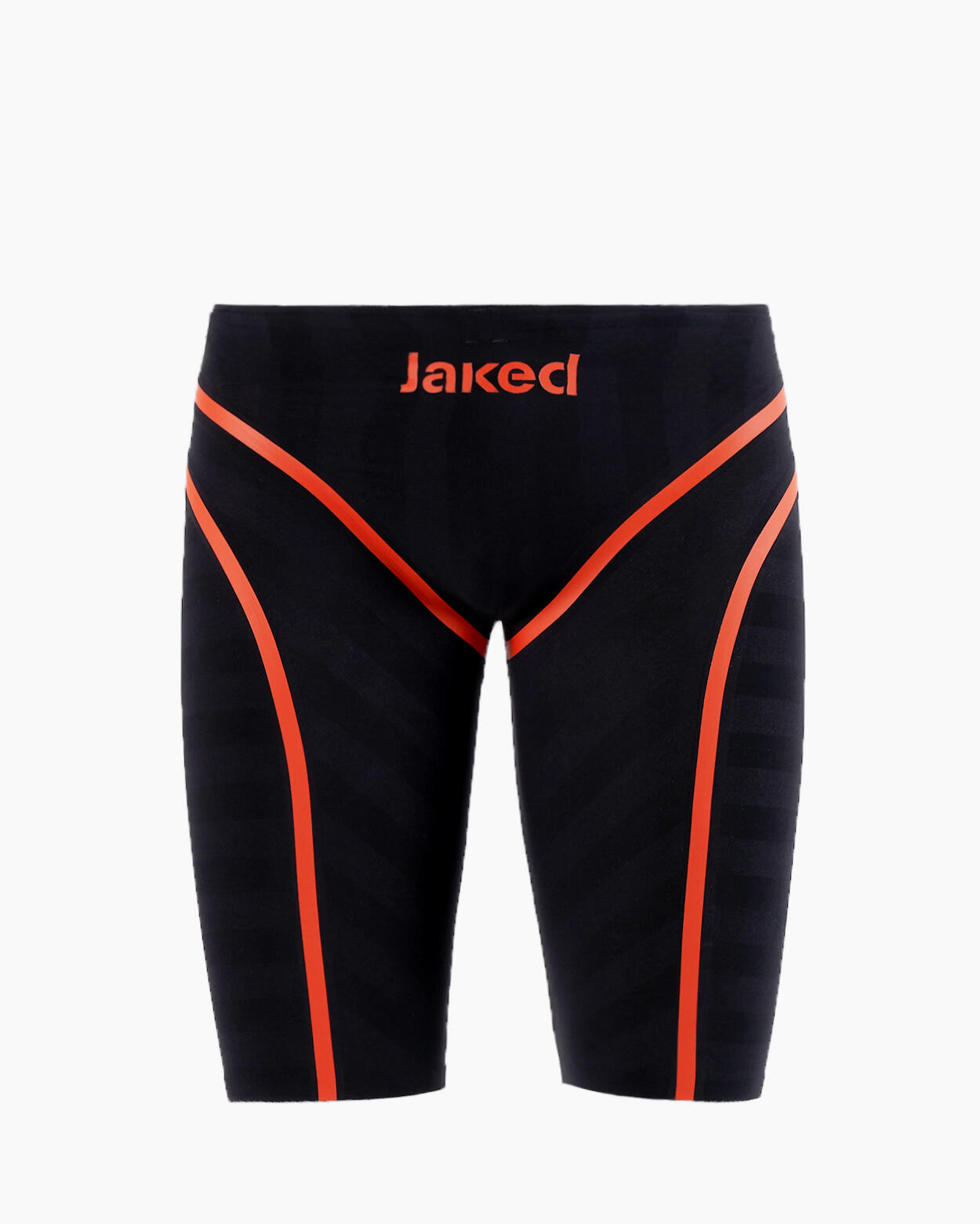 Maillot de bain synthétique noir et orange pour homme 4/4