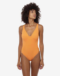maillot de bain synthétique orange pour femme