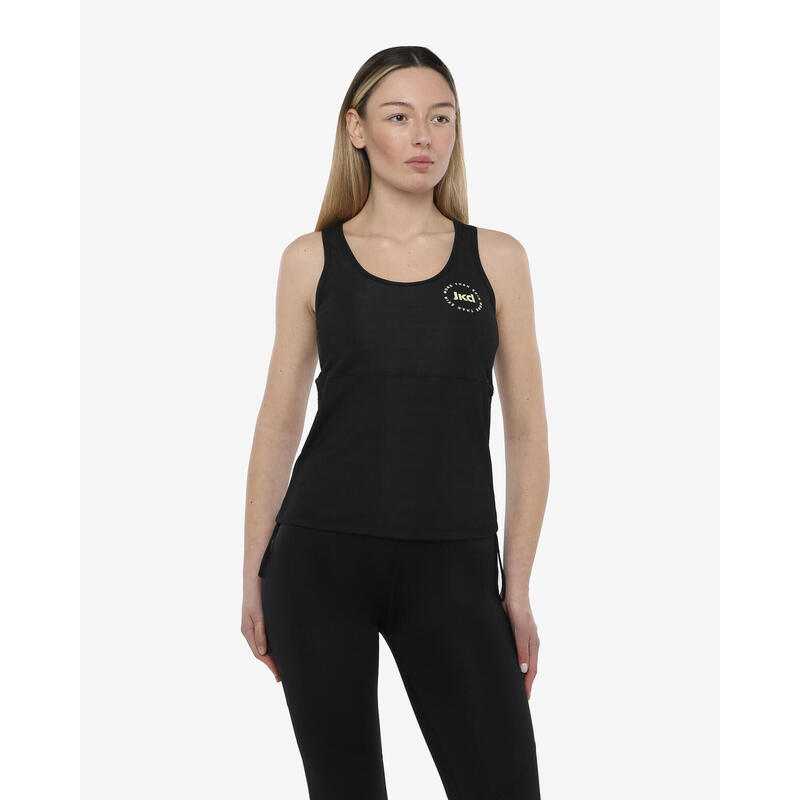 Débardeur de fitness synthétique noir pour femme