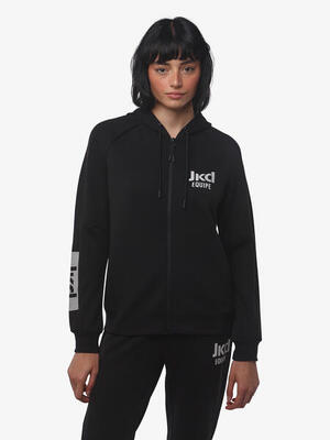 Schwarzes synthetisches Fitness-Sweatshirt für Herren und Damen