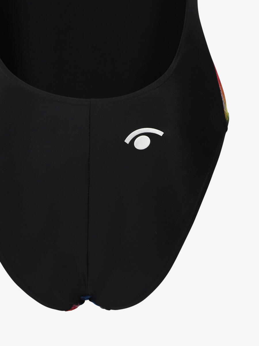 Bañador negro mate para mujer. natación sintética 3/4