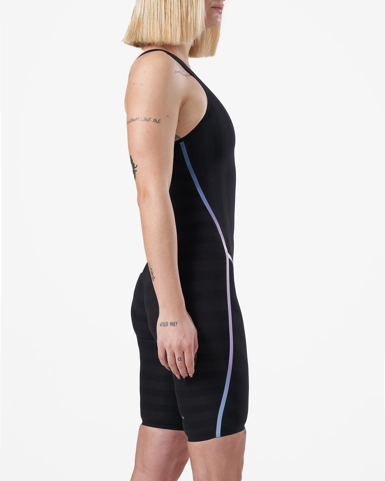 Traje de baño sintético negro para mujer 4/5