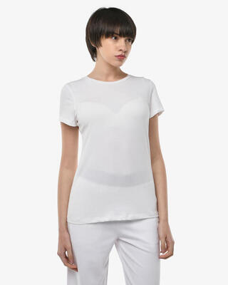 t-shirt nero da donna in cotone da fitness